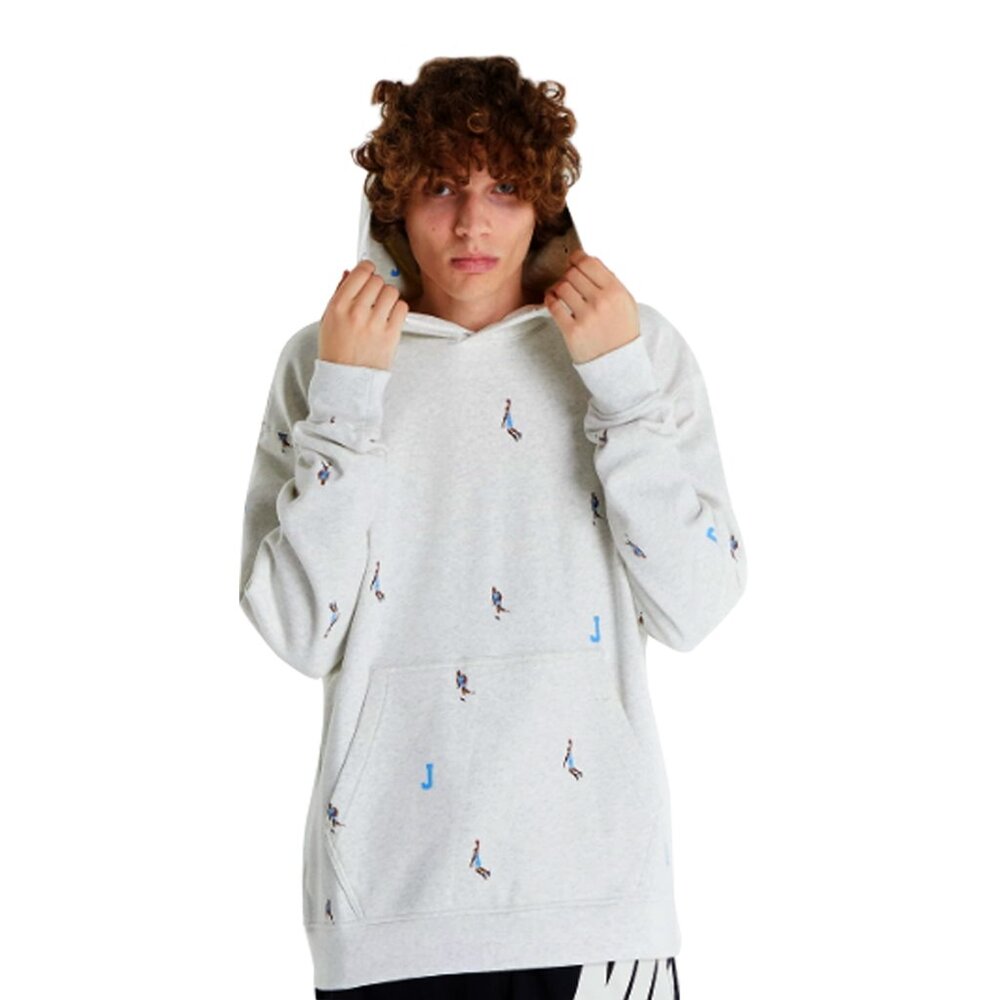 Jordan Men Fleece Pullover Hoodie Essentials White Size M New With Tags